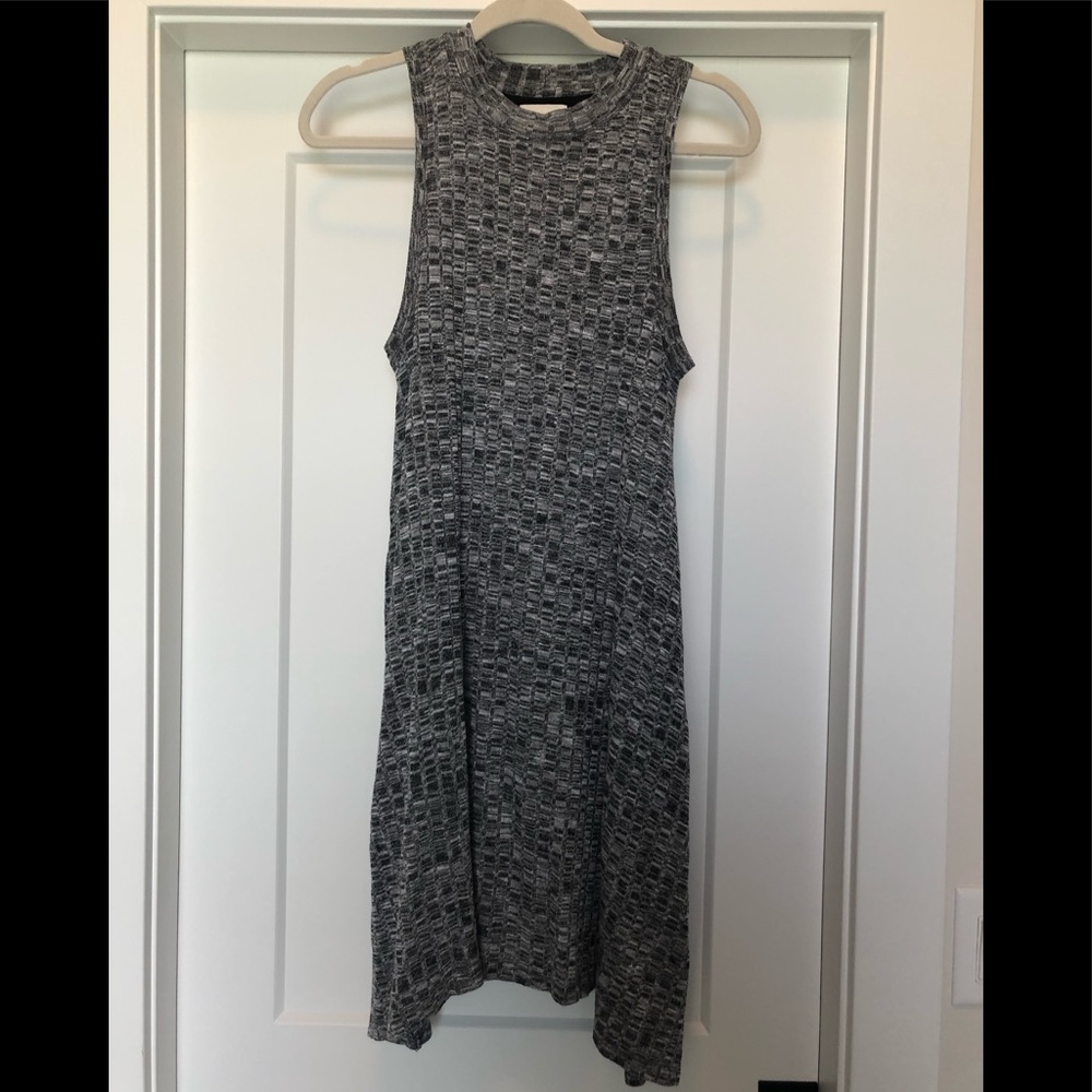 Anthropologie grey knit swing dress
